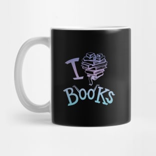 I Love Books (gradient version) Mug